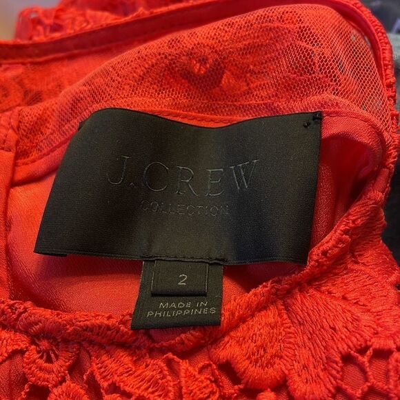 J.CREW woman’s orange lace dress - Picture 9 of 10